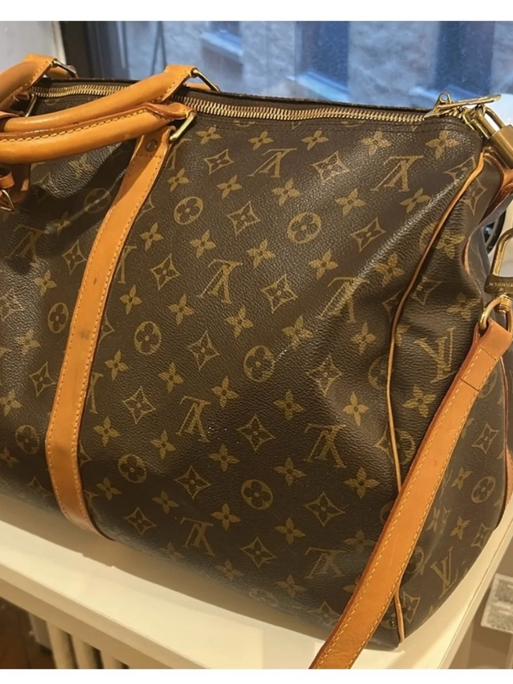 Louis Vuitton Brown Monogram Weekender Duffel 55